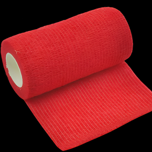 red large bandage