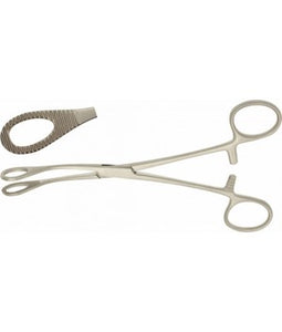 Forceps curved stainless steel