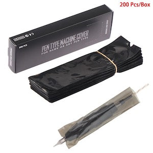 Pen machine cover sleeve black 200/box