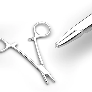 Dermal surface anchor forceps (25mm) stainless steel